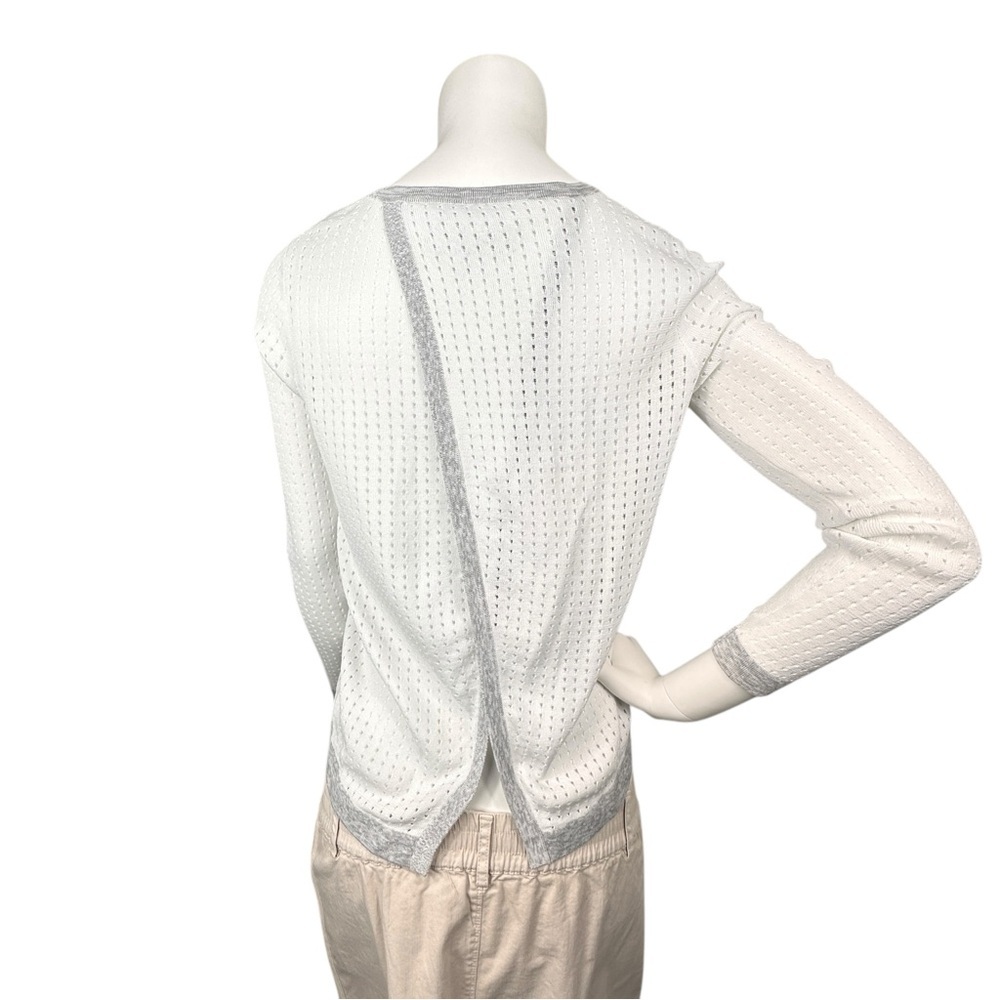 NWOT Rag & Bone Ariana White Perforated Pullover Sweater Size X-Small - Picture 4 of 10